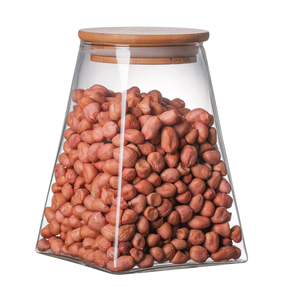 Food Storage Essentials - โถเก็บอาหารแบบสุญญากาศ ฝาไม้ ภาชนะเก็บอาหาร ขนาด 350 มล.