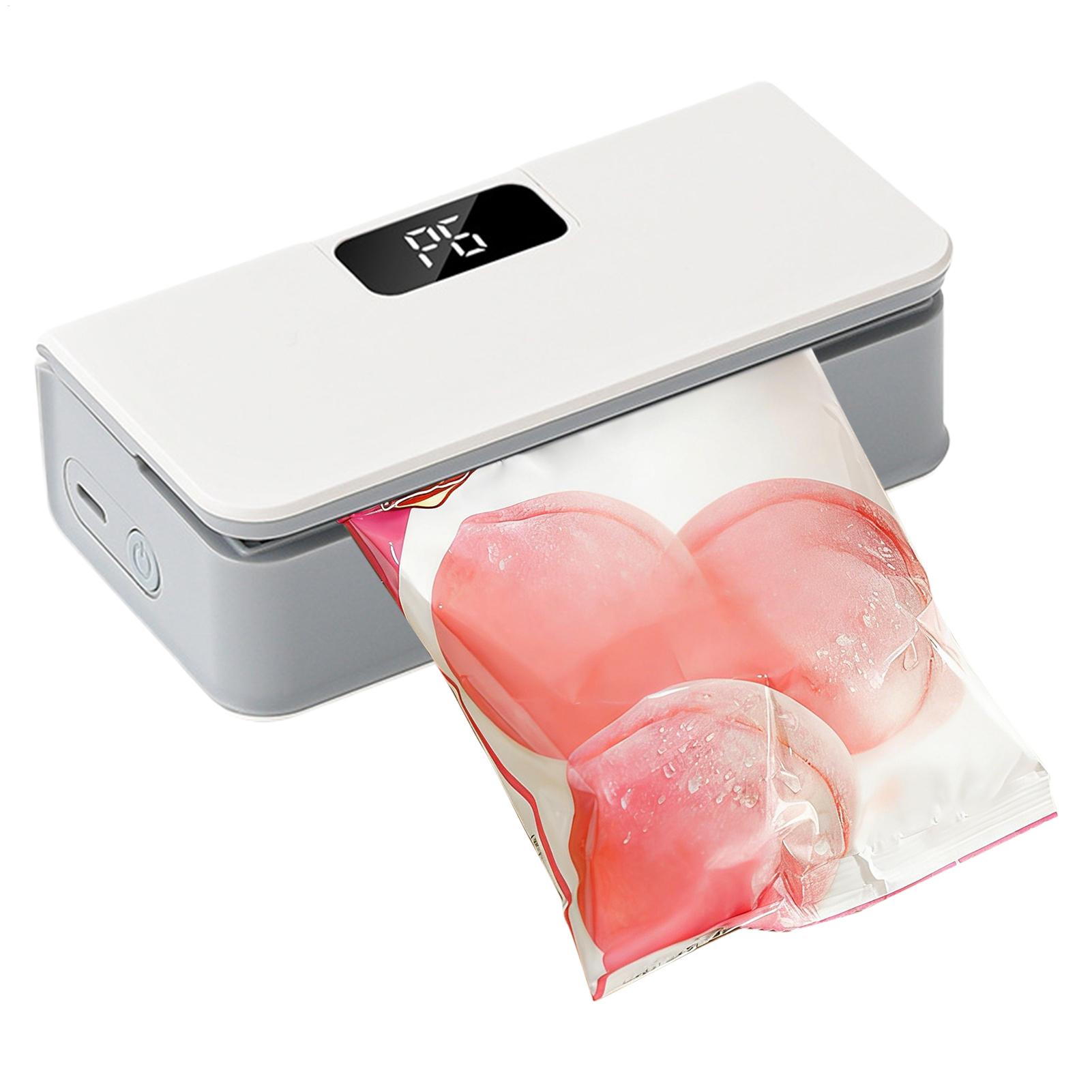 Food Storage Vacuum Seal Bags - เครื่องซีลสูญญากาศสำหรับอาหาร ถุงกันฝุ่นสำหรับอาหาร เครื่องซีลแบบพกพา อุปกรณ์บรรจุภัณฑ์รักษาความสดของผลไม้ สำหรับขนมขบเคี้ยว แซนด์วิช