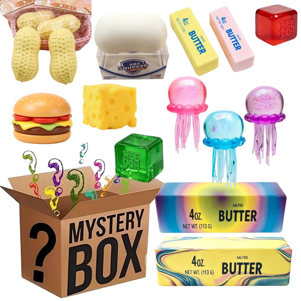 Food Storage Heat - กล่องสุ่มสุดฮิต โมจิสควิชชี่รูปอุ้งเท้าแมวน่ารัก, ของเล่นฟิดเจ็ตจำลองอาหาร, ของเล่นบีบเท้าน่ารัก ช่วยคลายเครียด