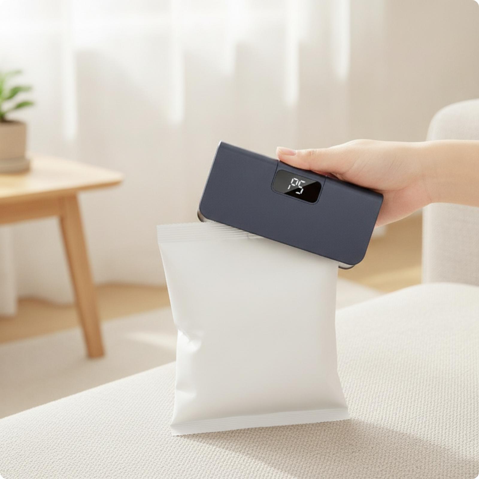 Food Storage Plastic Bag - เครื่องซีลถุงพร้อมหน้าจอแสดงผลดิจิตอล | ใช้งานง่าย พกพาสะดวก เครื่องซีลถุงแบบมือถือ สำหรับเก็บรักษาอาหาร