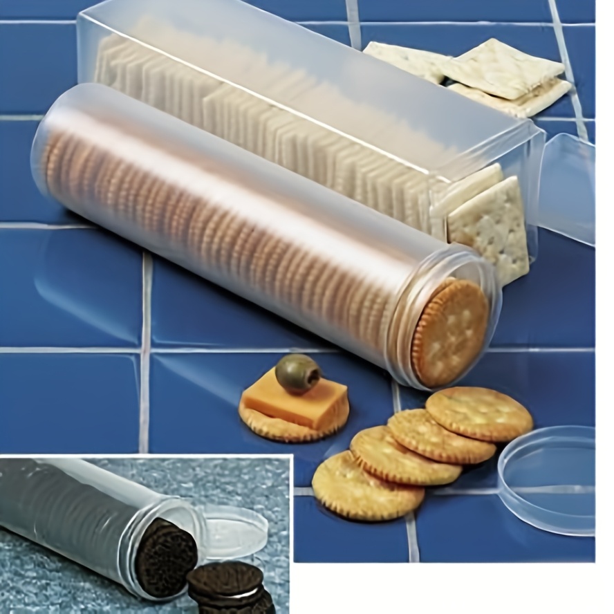 Food Storage Heat - กล่องเก็บอาหารทรงสี่เหลี่ยมใสแบบมีฝาปิด - กล่องจัดระเบียบในครัวแบบพลาสติกนำกลับมาใช้ใหม่ได้สำหรับพาสต้า บิสกิต ขนมขบเคี้ยว