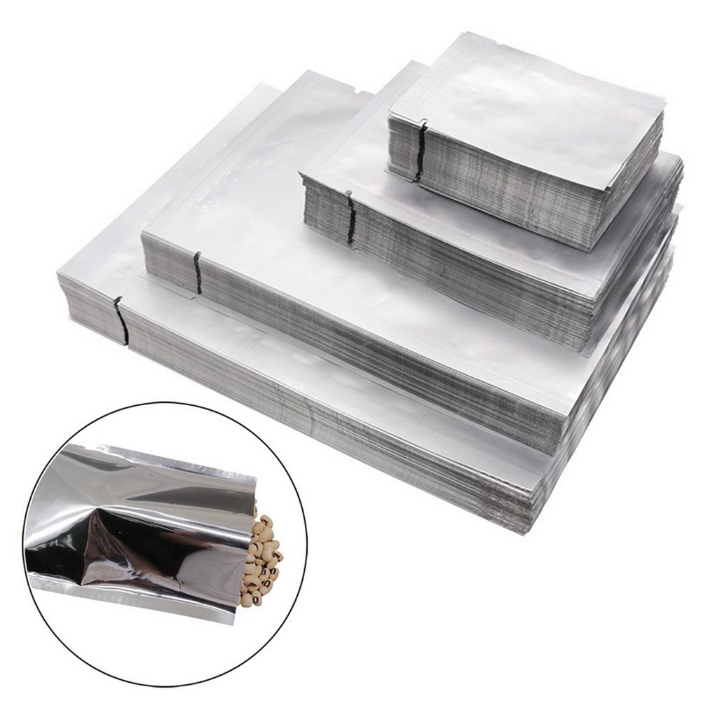 Food Storage Vacuum Seal Bags - ถุงซีลสูญญากาศสำหรับเก็บอาหาร เกรดอาหาร กันน้ำ 100 ชิ้น ถุงฟอยล์อลูมิเนียม