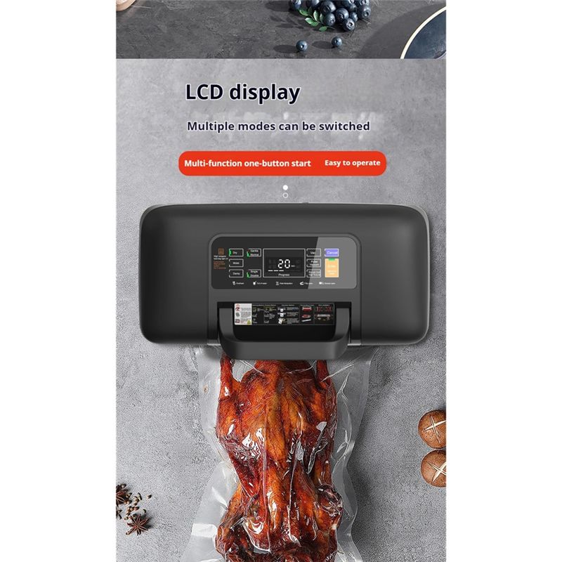 Lock And Lock Food Storage - 【สุดฮอต!】 เครื่องซีลสูญญากาศ เครื่องซีลสูญญากาศสำหรับอาหาร ระบบซีลทรงพลัง พร้อมระบบซีลความร้อนสองชั้น, ถุงเก็บของ,