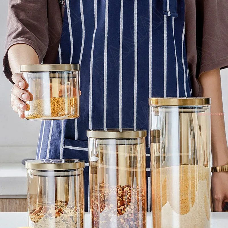 Food Storage In Room - กล่องเก็บของอเนกประสงค์สำหรับโต๊ะกาแฟ ตกแต่งห้องนั่งเล่น ใส่ขนม ของว่าง ขวดแก้วเก็บของมีฝาปิด กล่องจ่ายซีเรียล