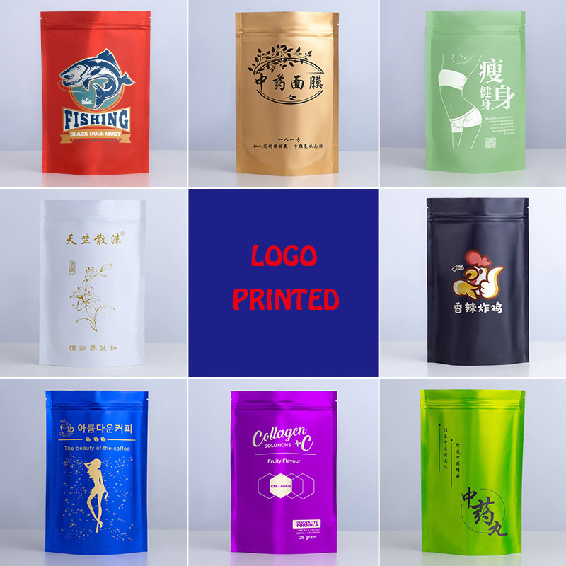 Lock And Lock Food Storage - ถุงซิปล็อคฟอยล์อะลูมิเนียมแบบตั้งได้ ปิดผนึกซ้ำได้ พิมพ์ลายตามสั่ง สำหรับเก็บกาแฟ ชา น้ำตาล