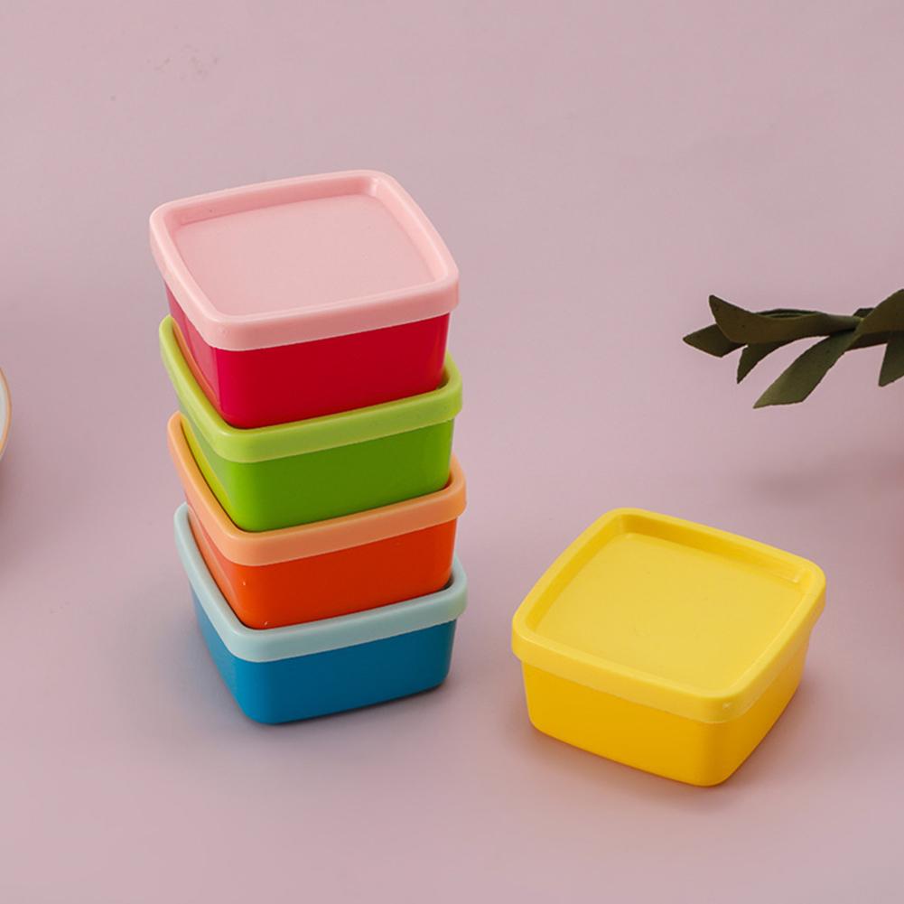 5 ชิ้นมินิขวดบีบกล่องอาหารกลาง - Food Storage Heat บทวิจารณ์และราคา