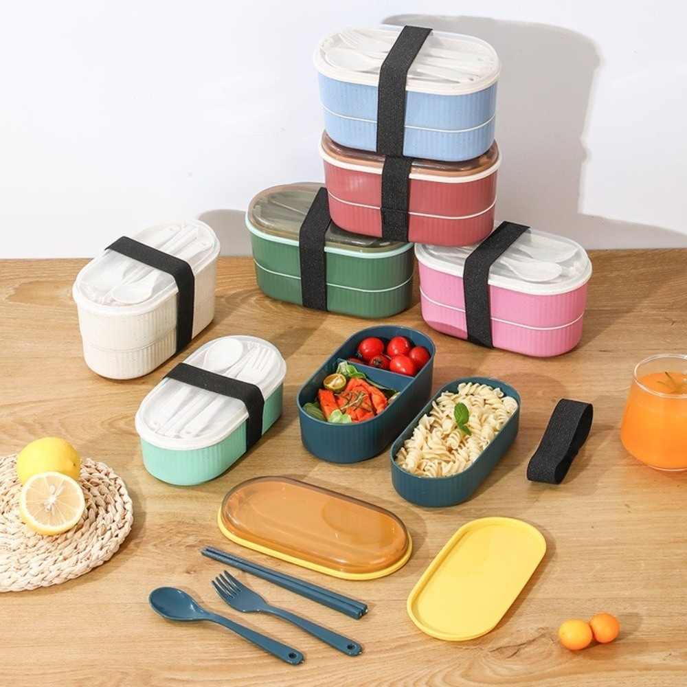 กล่องอาหารกลางวันแบบพกพาสองชั้ - Food Storage Kits บทวิจารณ์และราคา