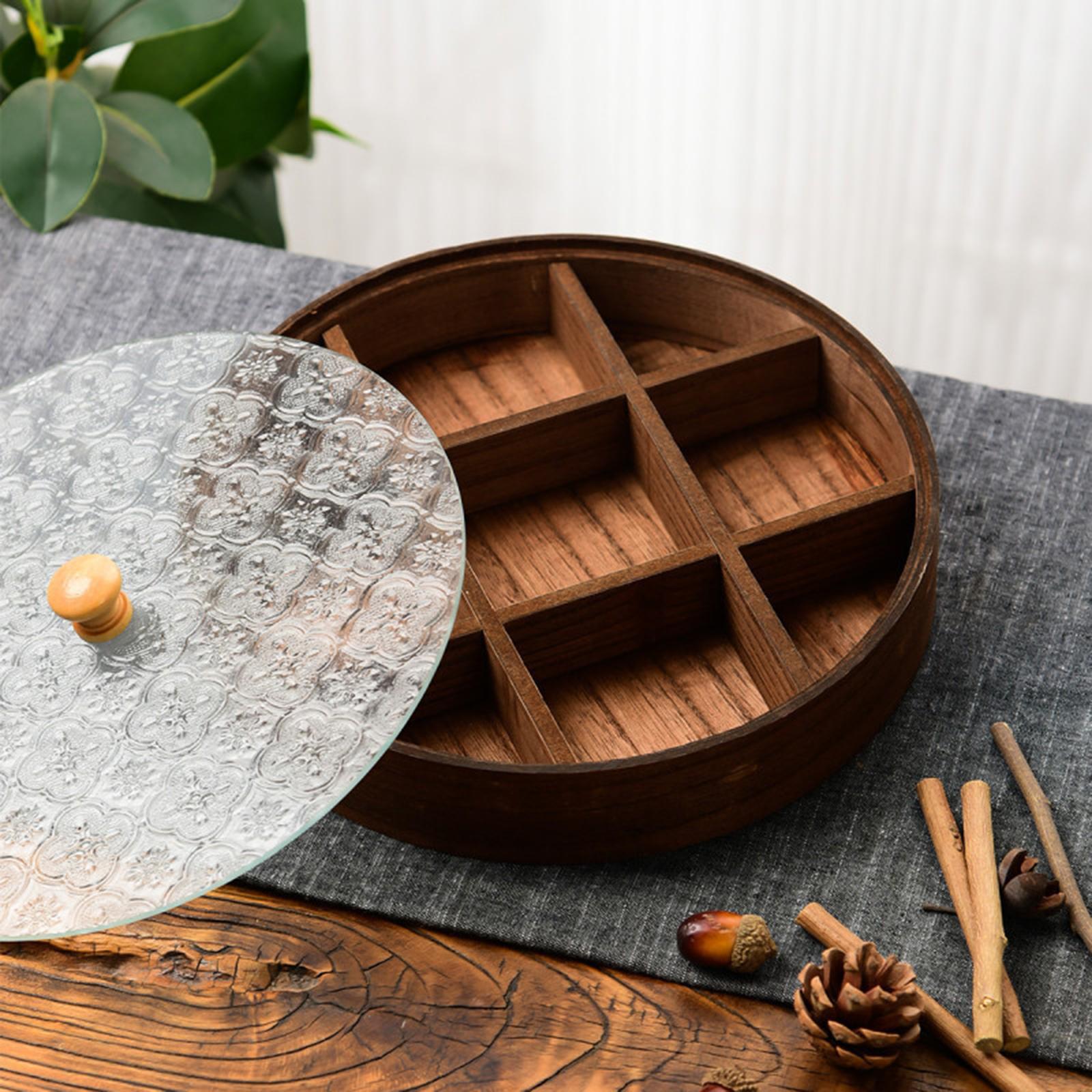 ถาดเสิร์ฟไม้ขนาดใหญ่พร้อมฝาแก้ - Food Storage In Room บทวิจารณ์และราคา
