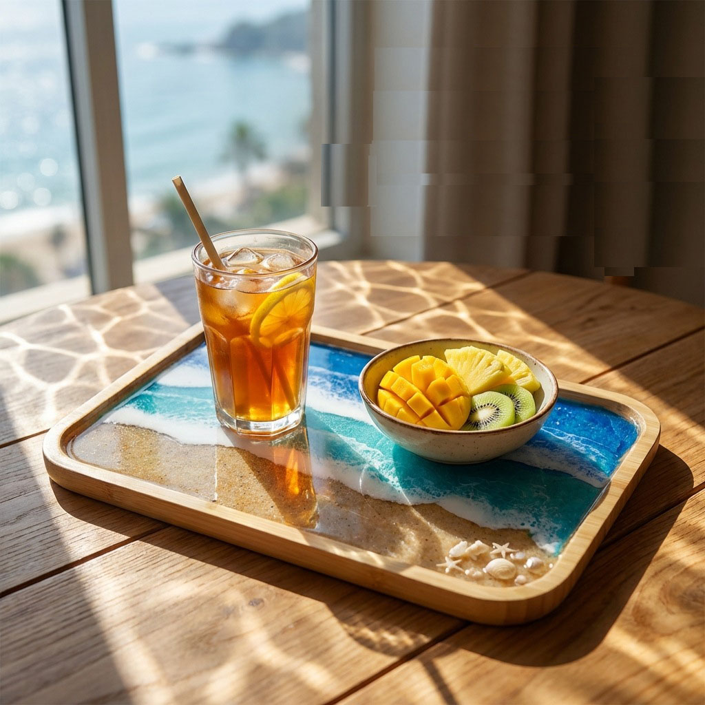 ถาดตกแต่งงานศิลปะเรซิ่นอีพ็อกซ - Food Storage In Room บทวิจารณ์และราคา