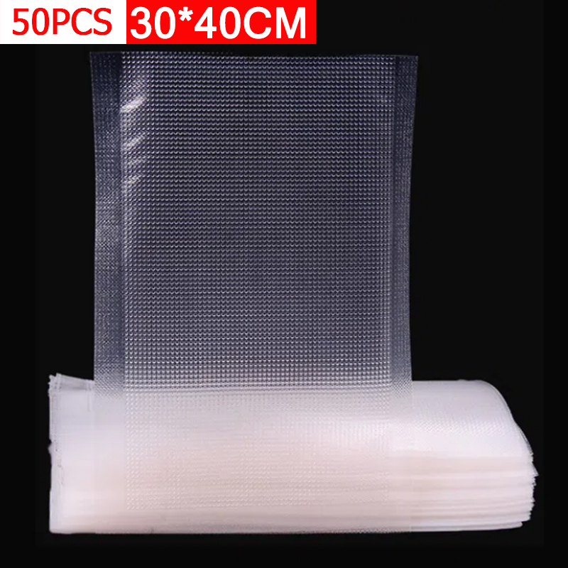 ถุงสูญญากาศแบบมีพื้นผิว 50 ชิ้ - Food Storage Vacuum Seal Bags บทวิจารณ์และราคา