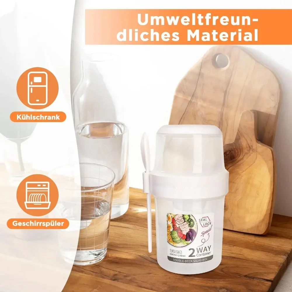 ถ้วยสลัดถ้วยอาหารเช้าแบบพกพาเก - Food Storage Kits บทวิจารณ์และราคา