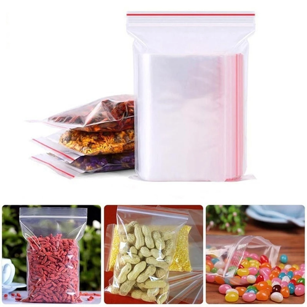 100-1000 ชิ้นถุงใสแบบปิดได้ขนา - Lock And Lock Food Storage บทวิจารณ์และราคา