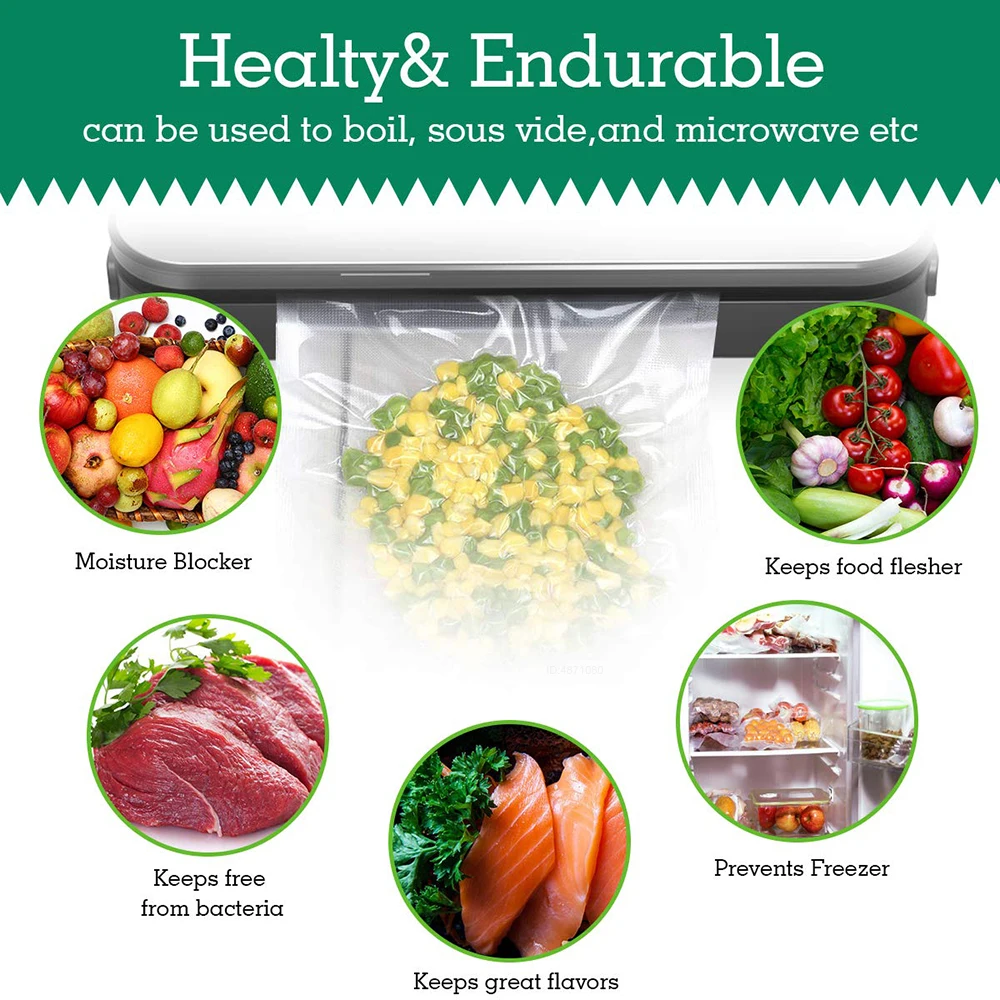Sous Vide ถุงม้วนสำหรับเครื่อง - Food Storage Vacuum Seal Bags บทวิจารณ์และราคา